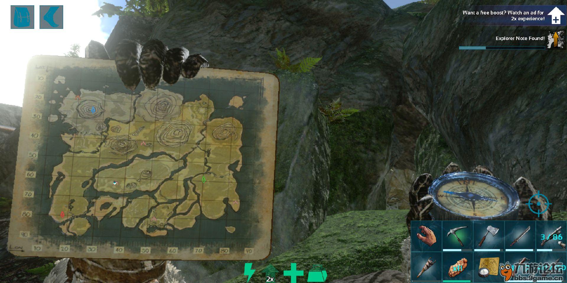 去雪山找毛皮用.回来红树林就看到个洞!