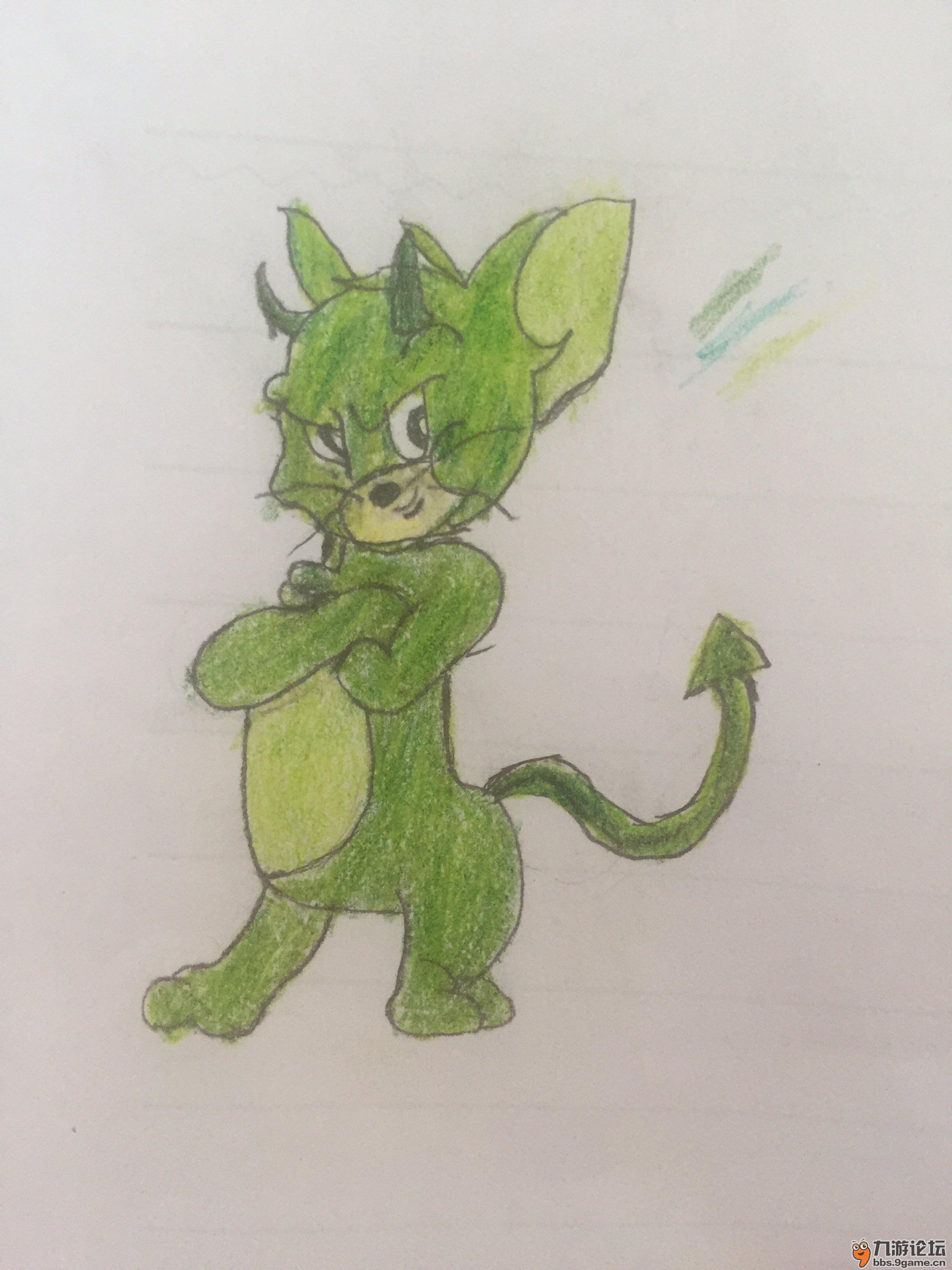 自己画的恶魔杰瑞,不喜勿喷_猫和老鼠_九游论坛
