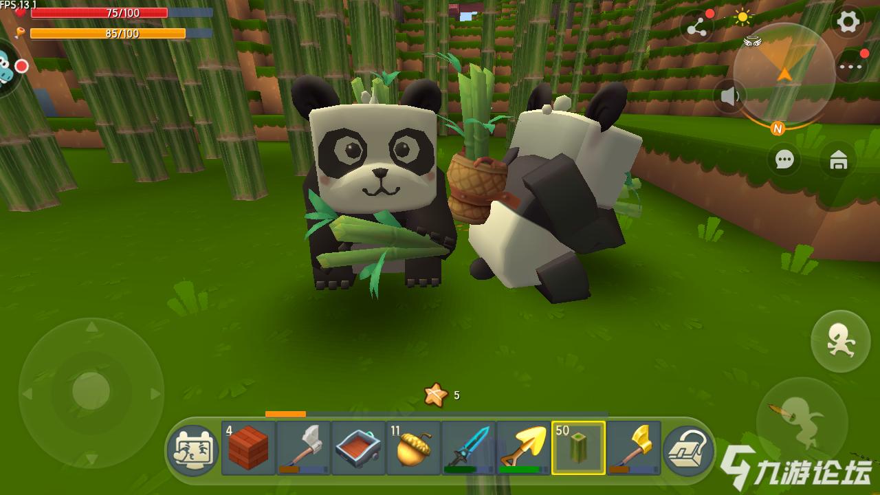 两只萌萌哒的熊猫