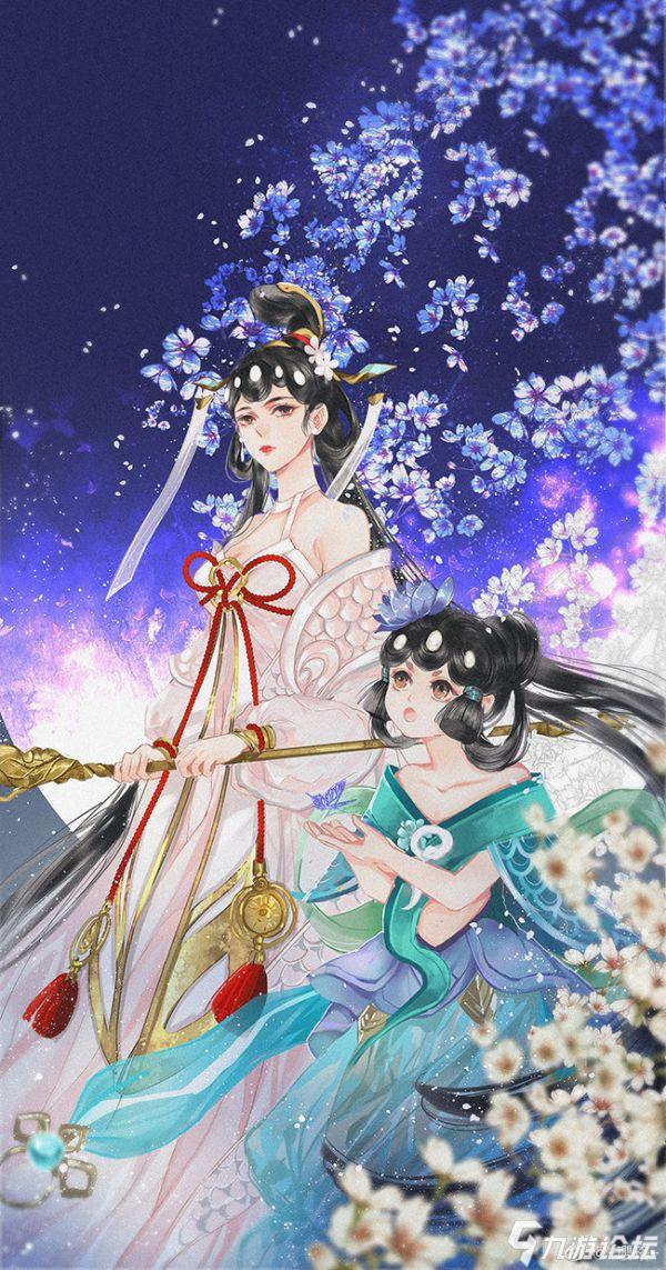 大乔小乔壁纸——青蛇白蛇,守望着天空,大海和你的回